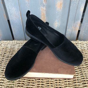 Eileen Fisher Demi 3 Velvet Flat Loafer Black Sz 7.5